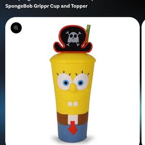 SquarePants SpongeBob Grippr Cup and TopperSkip NWT
